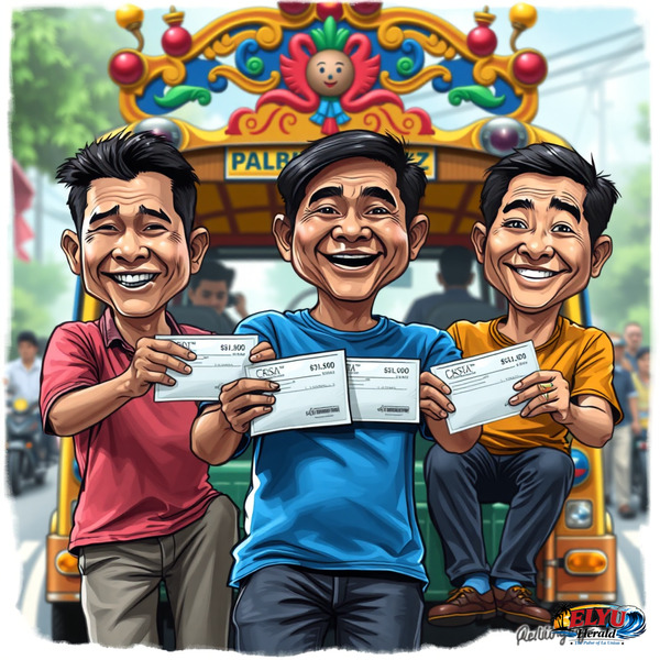 Jeepney drivers receiving cash assistance