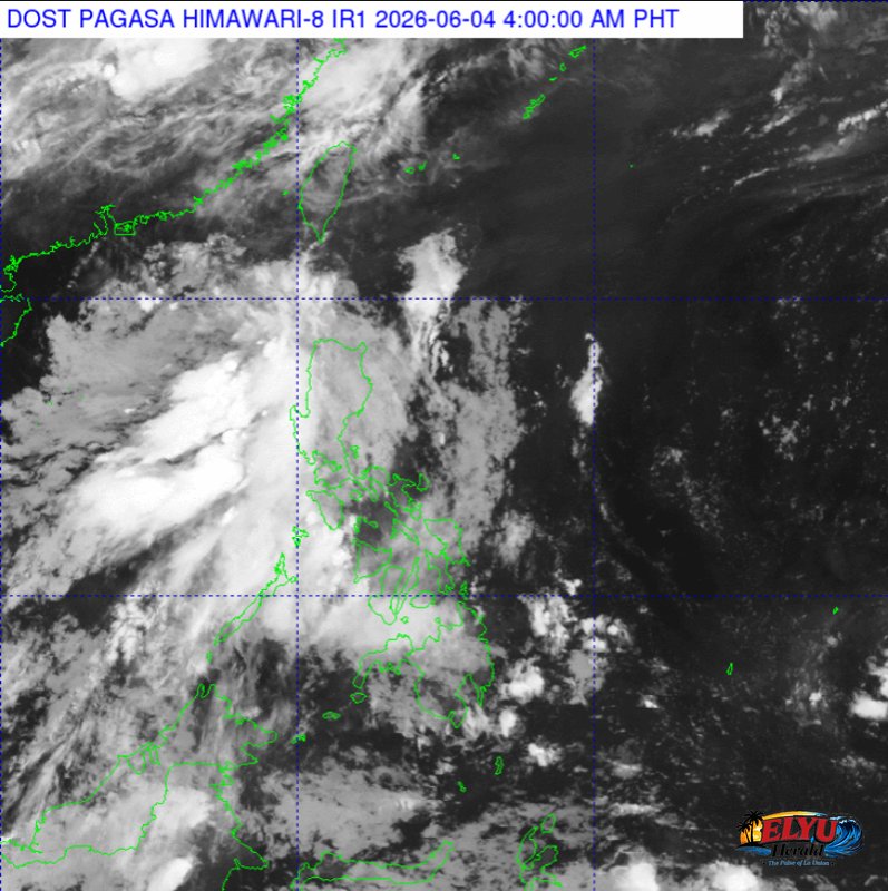 Rain clouds over Northern Luzon
