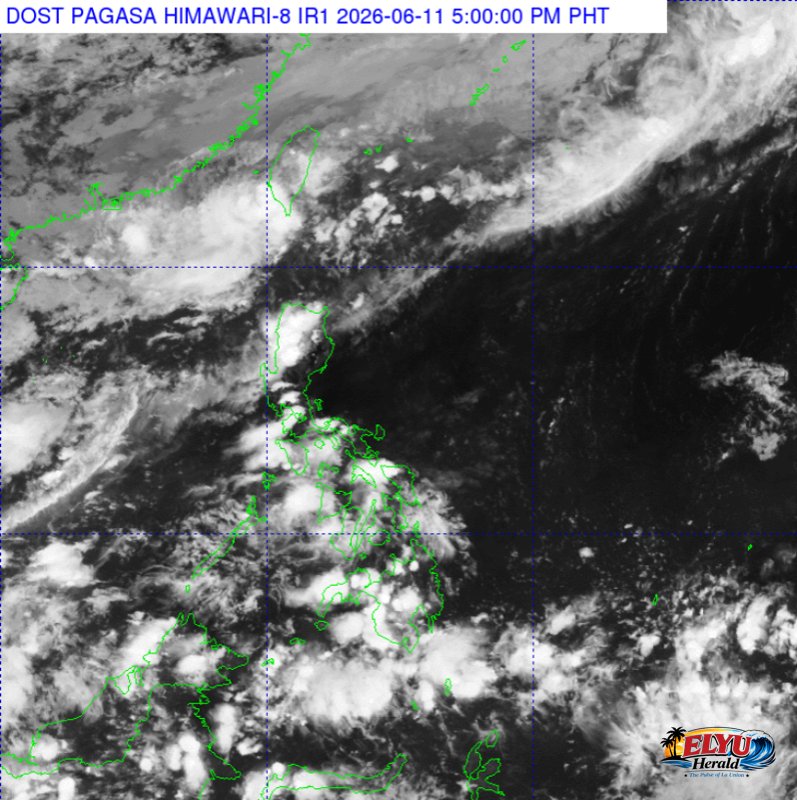 Rain clouds over Northern Luzon