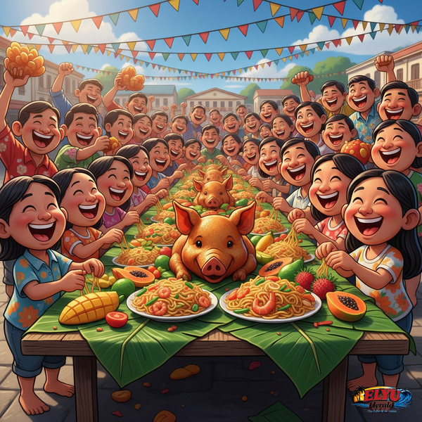 Community feast at the Pinnakan Festival