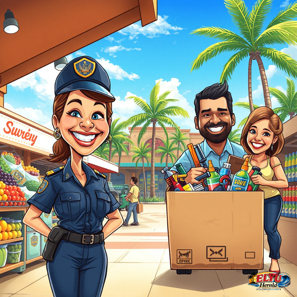 Female officer makes sure prices are stable for consumers.